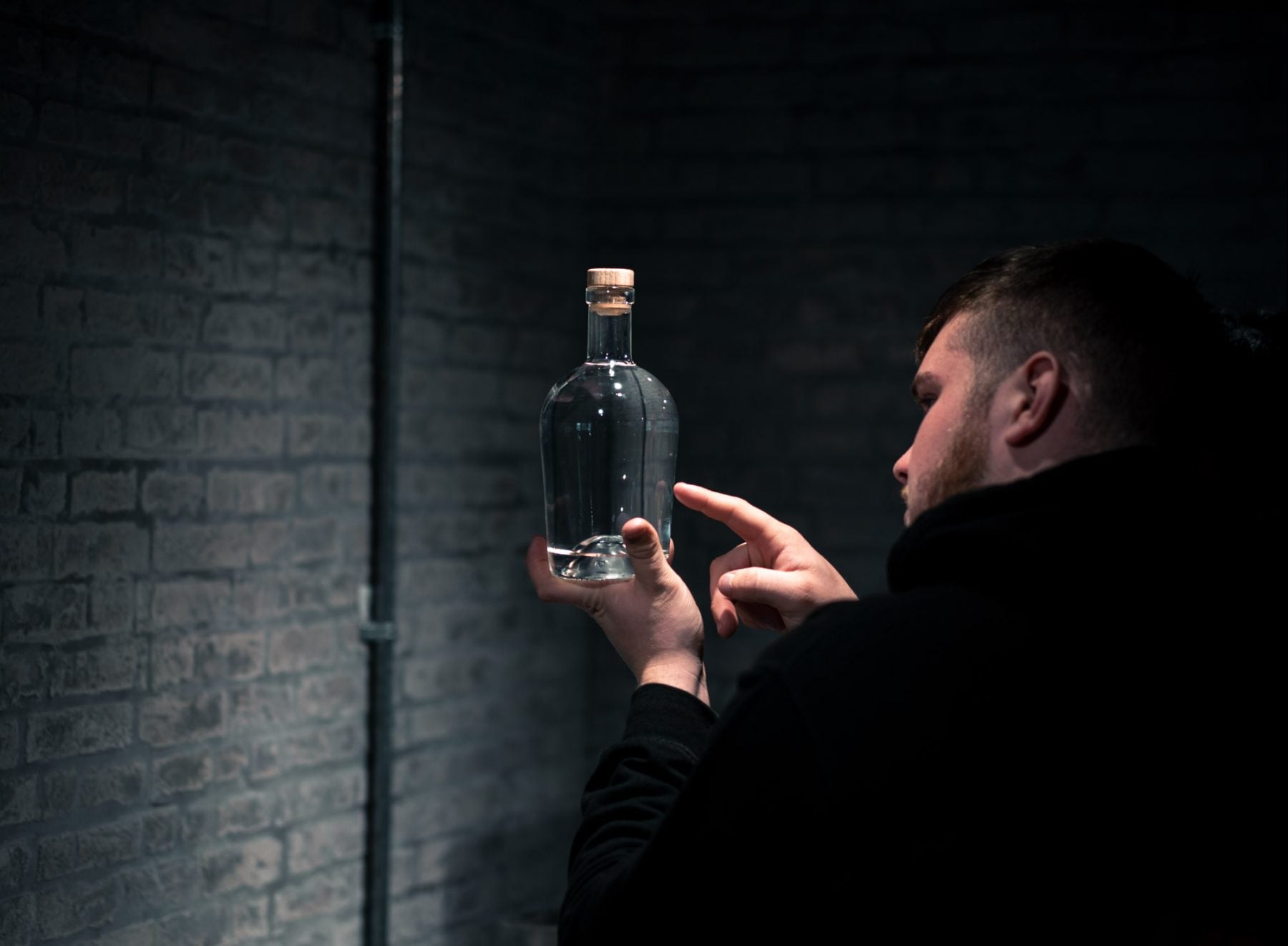 A bottle of In the Welsh Wind Tir a Mor gin