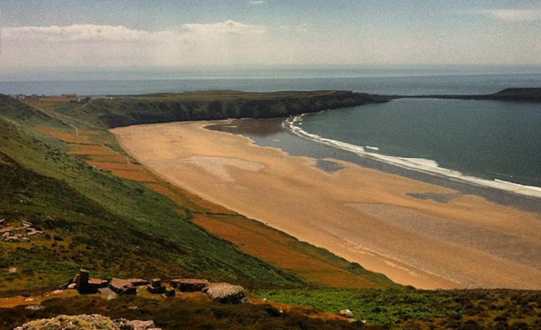 The beach at Llangennith on the Gower