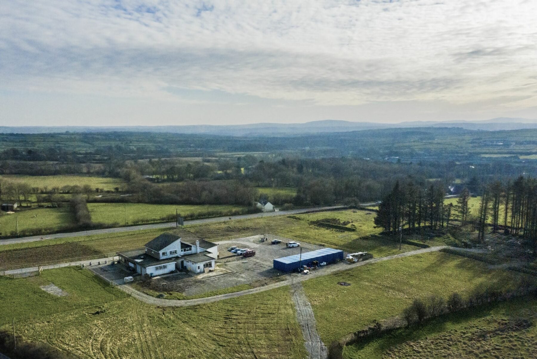 A view toward the Preseli hills in Pembrokeshire
