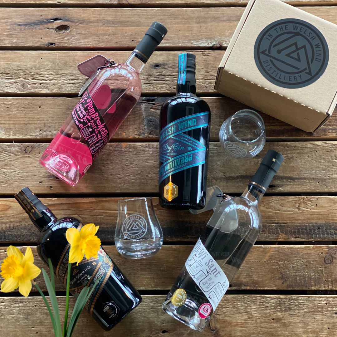 In the Welsh Wind bottles and glasses as Mothering Sunday gifts