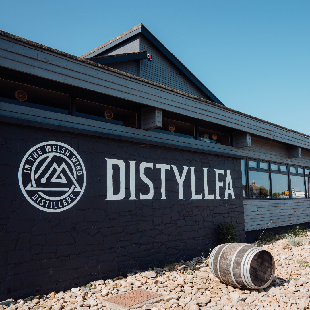 The exterior of the award-winning In the Welsh Wind distillery