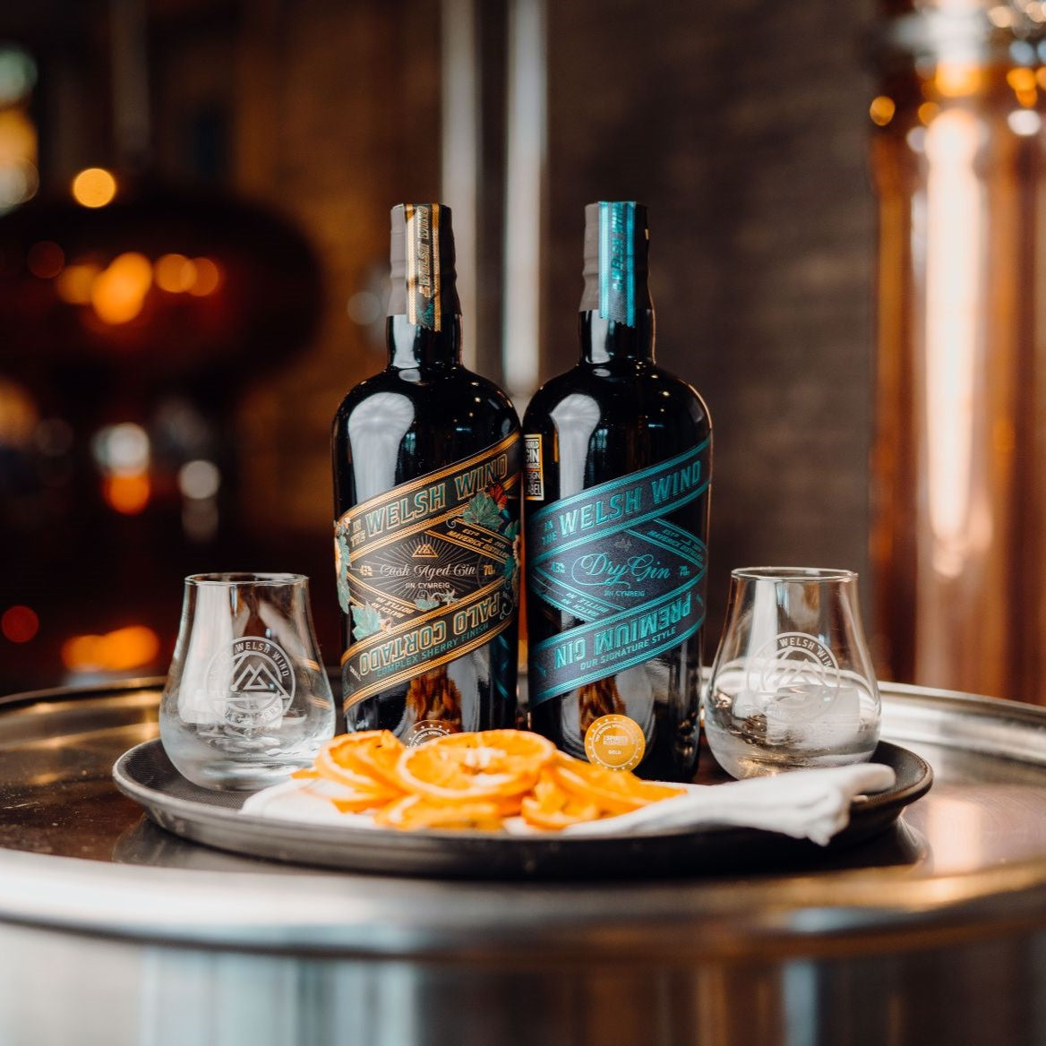 In the Welsh Wind Signature Style gin and Palo Cortado cask aged gin