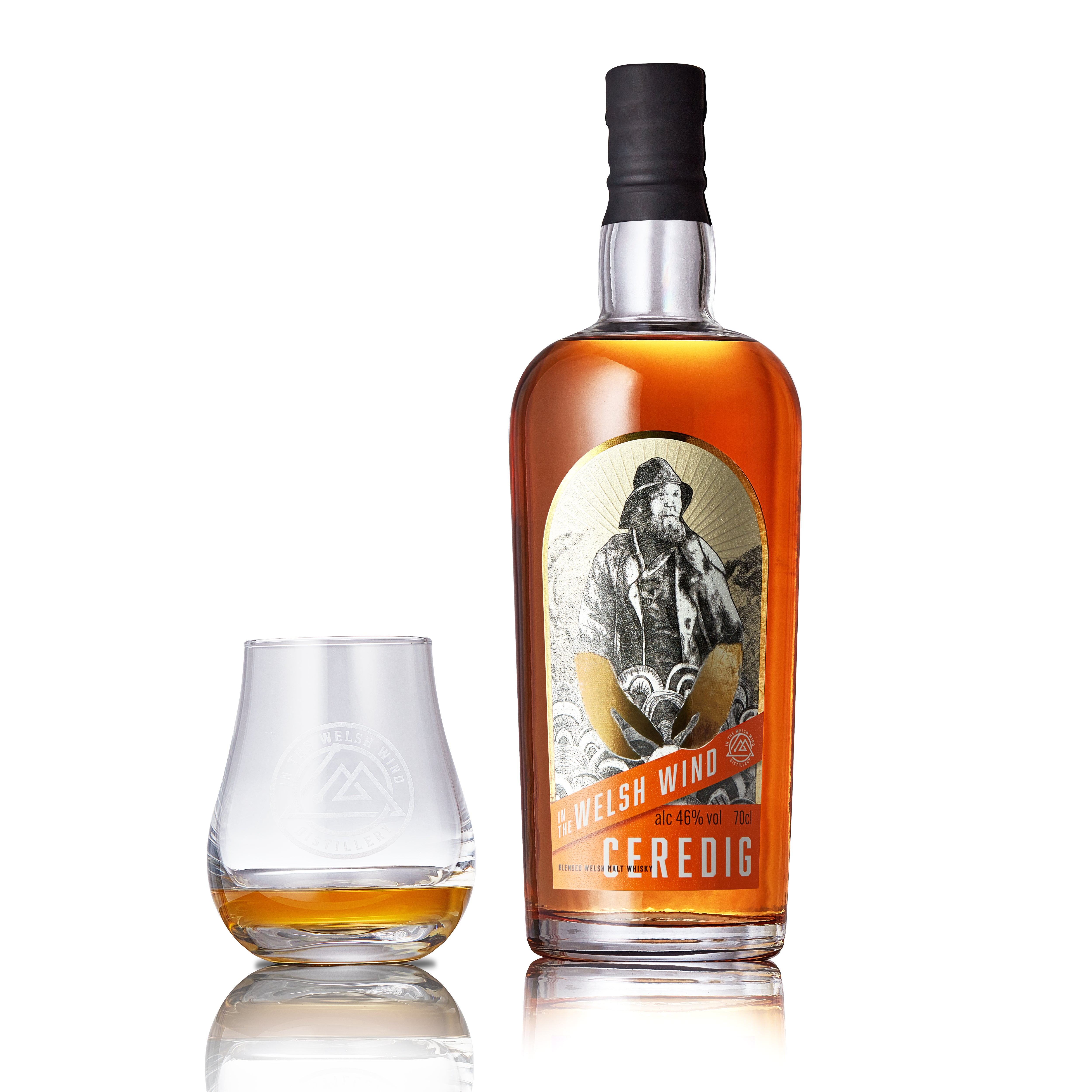 Bottle of Ceredig blended Welsh malt whisky by In the Welsh Wind