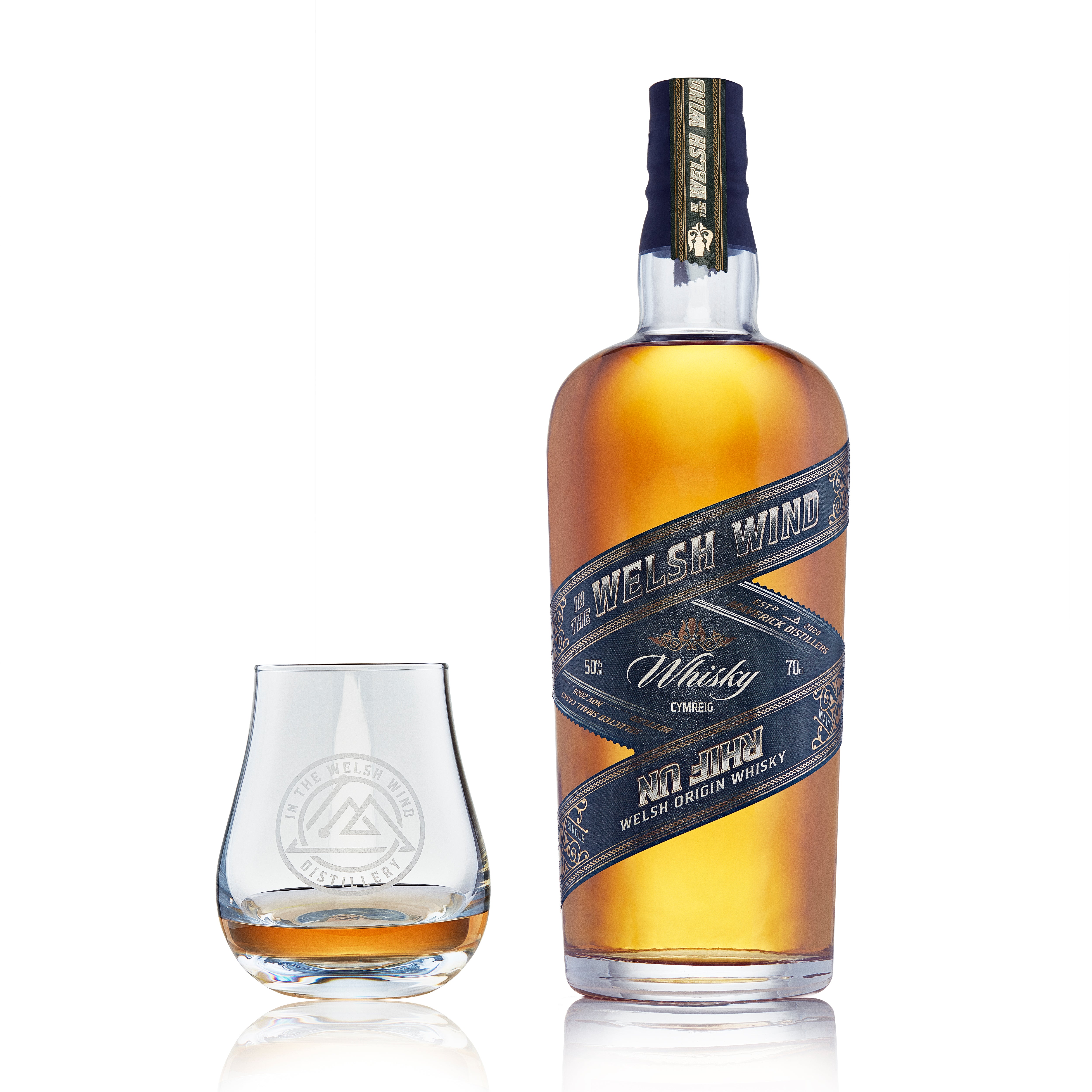 Bottle of Rhif Un single malt Welsh whisky by In the Welsh Wind